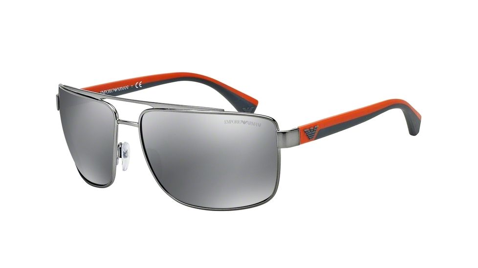 Armani EA2018 Single Vision Prescription Sunglasses EA2018-30106G-64 - Lens Diameter 64 mm, Frame Color Gunmetal