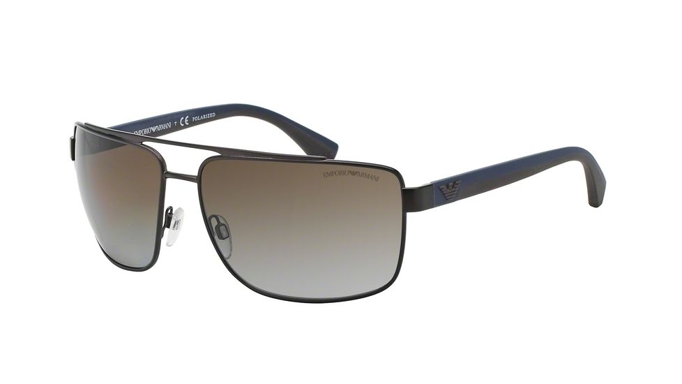 Armani EA2018 Single Vision Prescription Sunglasses EA2018-3049T5-64 - Lens Diameter 64 mm, Frame Color Matte Brown