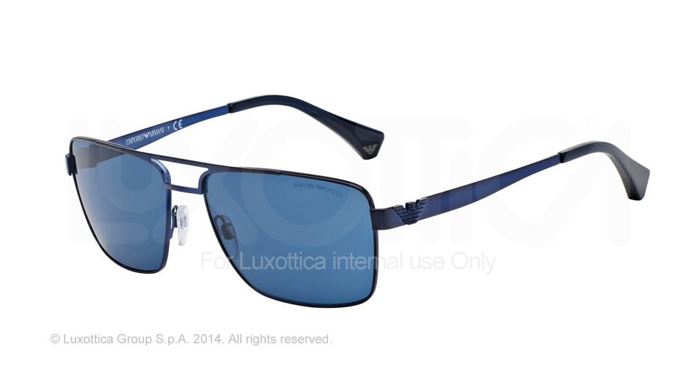 Armani EA2019 Single Vision Prescription Sunglasses EA2019-301880-58 - Lens Diameter 58 mm, Frame Color Matte Blue