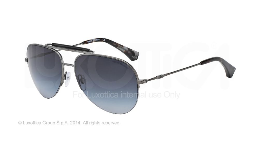 Armani EA2020 Single Vision Prescription Sunglasses EA2020-30038G-59 - Lens Diameter 59 mm, Frame Color Matte Gunmetal