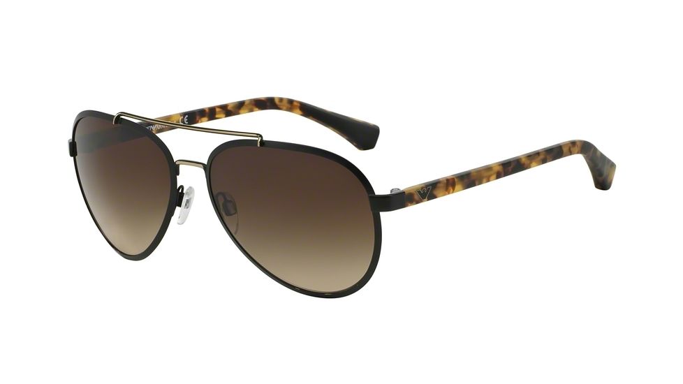 Armani EA2024 Bifocal Prescription Sunglasses EA2024-300113-58 - Lens Diameter 58 mm, Frame Color Matte Black/Pale Gold