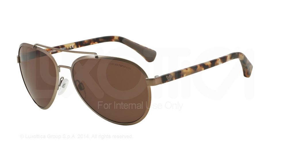 Armani EA2024 Bifocal Prescription Sunglasses EA2024-300673-58 - Lens Diameter 58 mm, Frame Color Matte Bronze
