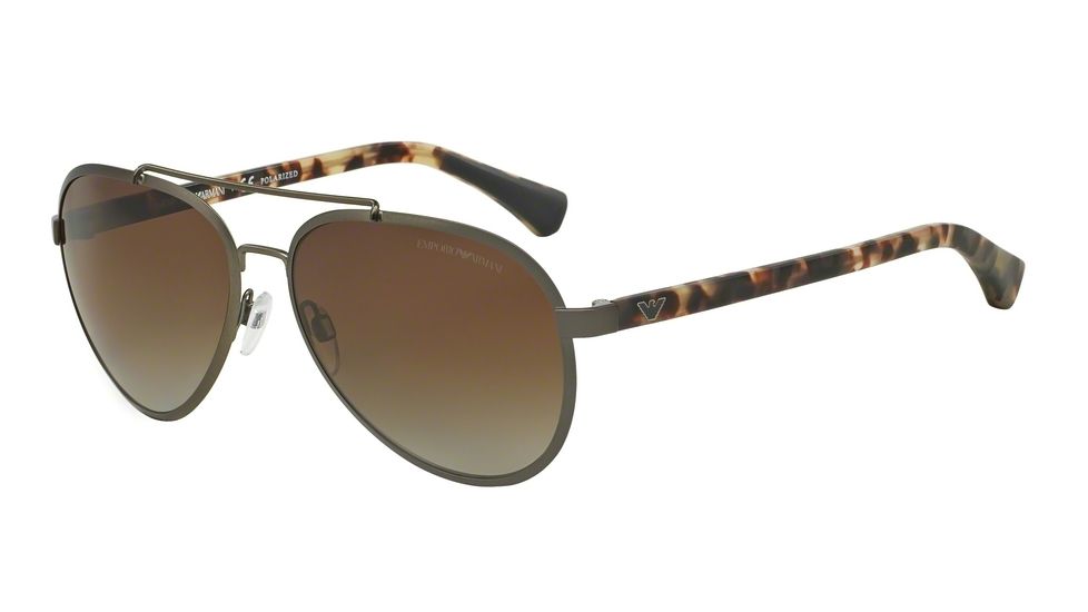 Armani EA2024 Bifocal Prescription Sunglasses EA2024-3009T5-58 - Lens Diameter 58 mm, Frame Color Matte Golden Gunmetal