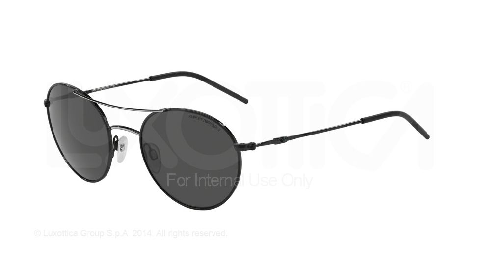 Armani EA2026 Progressive Prescription Sunglasses EA2026-306187-52 - Lens Diameter 52 mm, Frame Color Black/Silver