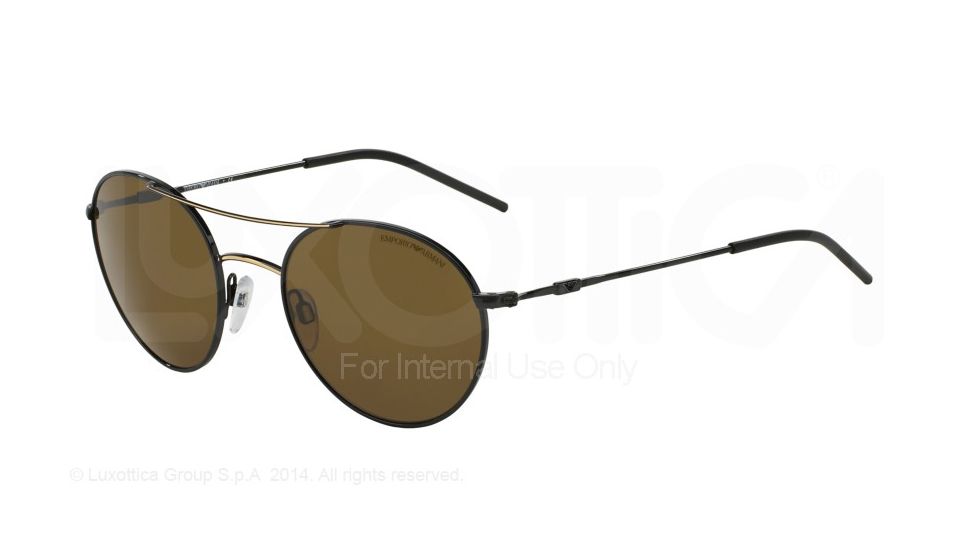 Armani EA2026 Progressive Prescription Sunglasses EA2026-308273-52 - Lens Diameter 52 mm, Frame Color Black/Gold
