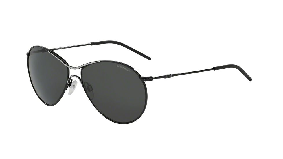 Armani EA2027 Bifocal Prescription Sunglasses EA2027-306187-58 - Lens Diameter 58 mm, Frame Color Black/Silver