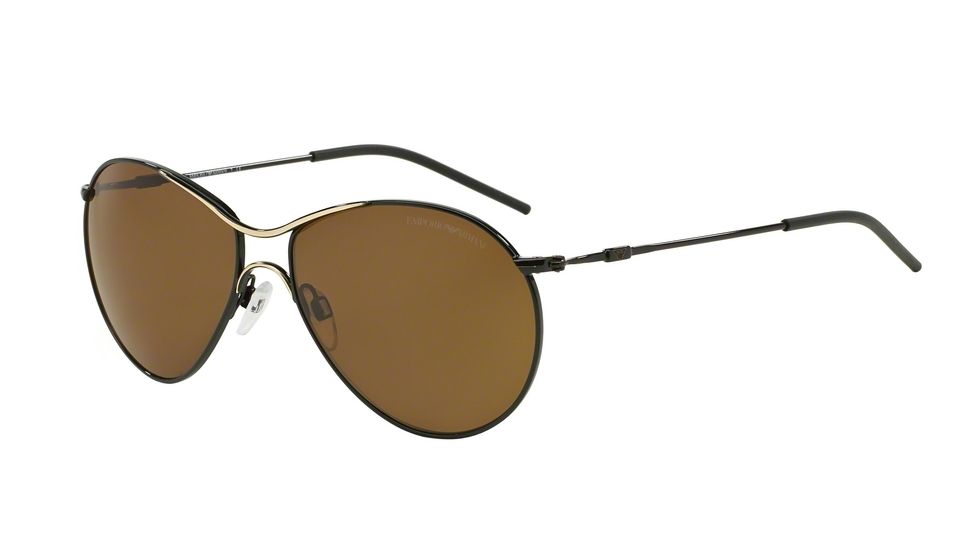 Armani EA2027 Bifocal Prescription Sunglasses EA2027-308273-58 - Lens Diameter 58 mm, Frame Color Black/Gold