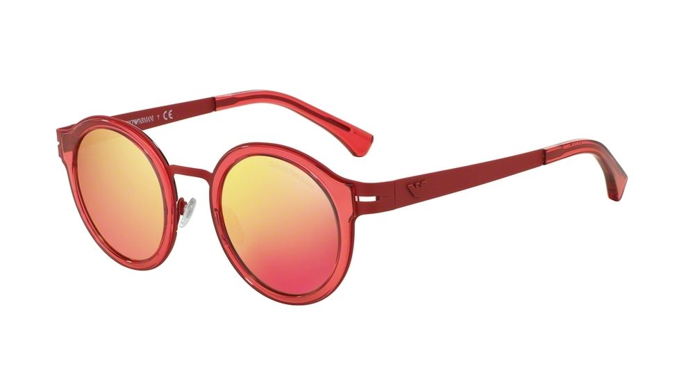 Armani EA2029 Single Vision Prescription Sunglasses EA2029-31016Q-48 - Lens Diameter 48 mm, Frame Color Coral Rubber