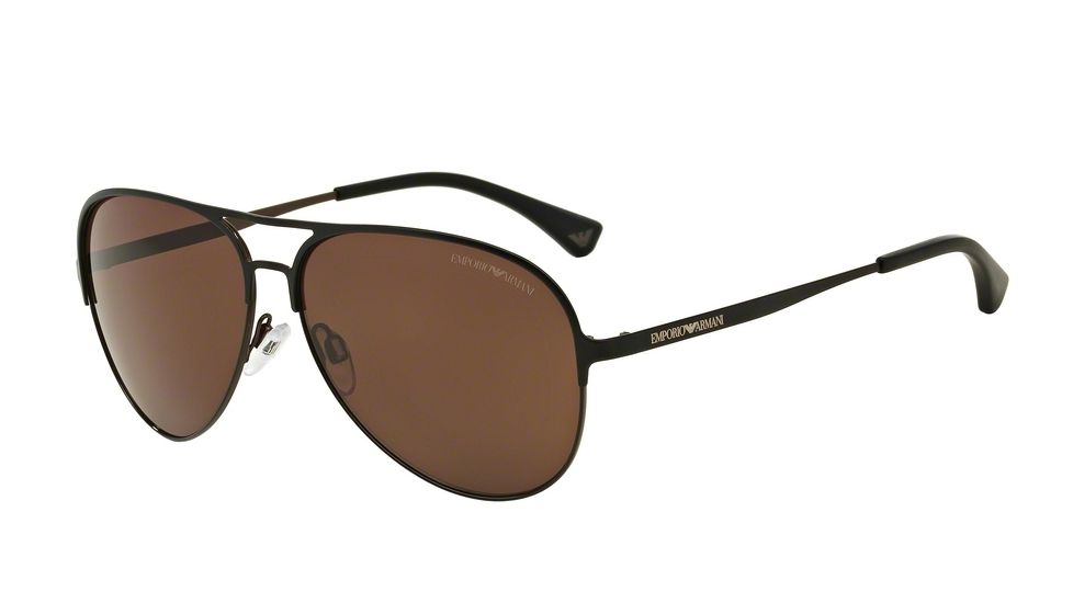 Armani EA2032 Progressive Prescription Sunglasses EA2032-312773-59 - Lens Diameter 59 mm, Frame Color Matte Black/black/brown