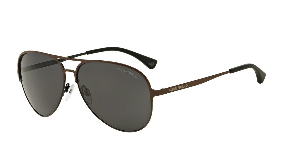 Armani EA2032 Progressive Prescription Sunglasses EA2032-312887-59 - Lens Diameter 59 mm, Frame Color Matte Brown/brown/black