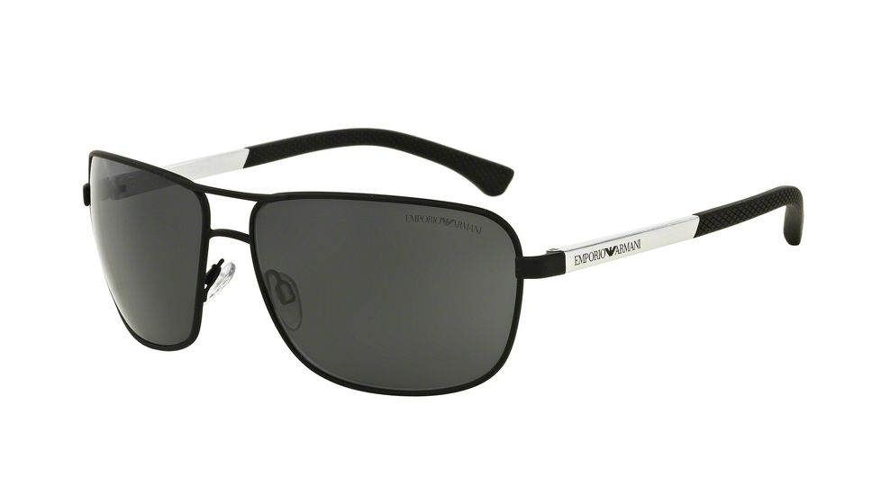 Armani EA2033 Single Vision Prescription Sunglasses EA2033-309487-64 - Lens Diameter 64 mm, Frame Color Black Rubber