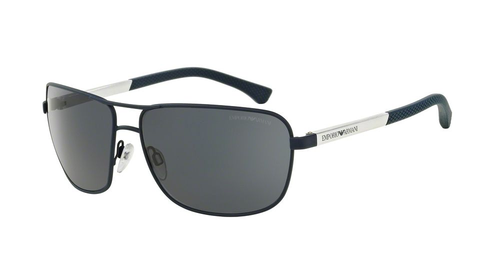 Armani EA2033 Single Vision Prescription Sunglasses EA2033-313187-64 - Lens Diameter 64 mm, Frame Color Blue Rubber