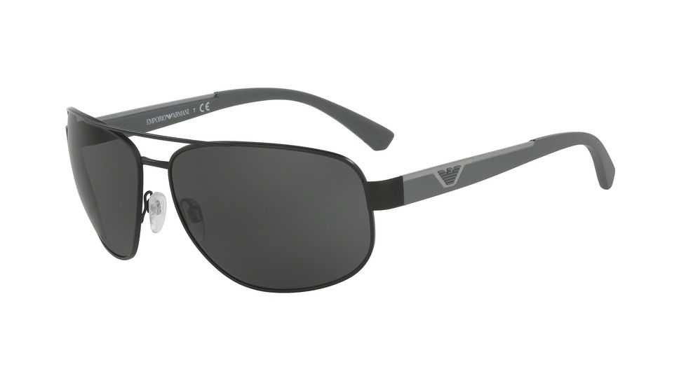 Armani EA2036 Bifocal Prescription Sunglasses EA2036-300187-64 - Lens Diameter 64 mm, Frame Color Matte Black