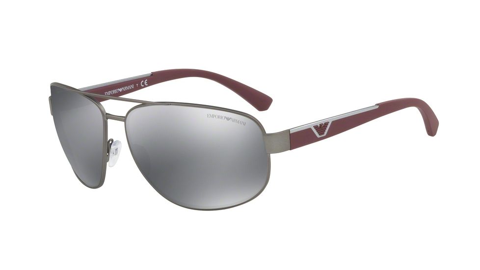 Armani EA2036 Bifocal Prescription Sunglasses EA2036-31306G-64 - Lens Diameter 64 mm, Frame Color Gunmetal Rubber