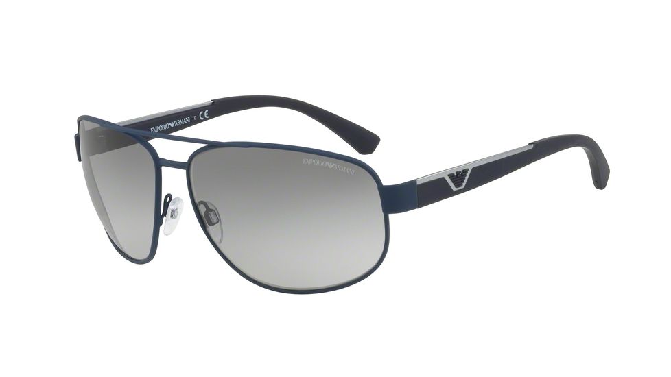 Armani EA2036 Bifocal Prescription Sunglasses EA2036-318811-64 - Lens Diameter 64 mm, Frame Color Dark Blue Rubber