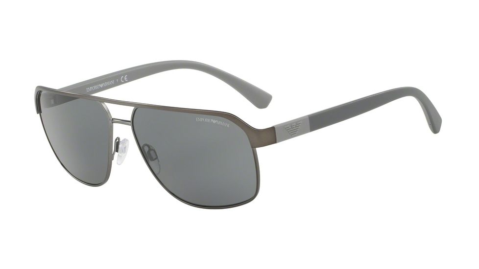 Armani EA2039 Progressive Prescription Sunglasses EA2039-300387-62 - Lens Diameter 62 mm, Frame Color Matte Gunmetal