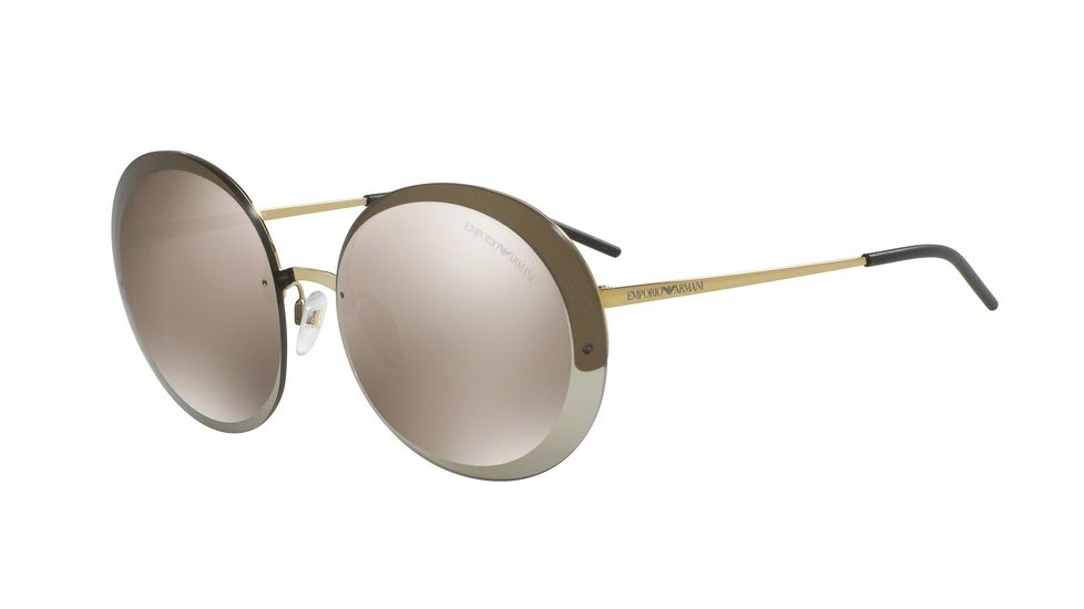 Armani EA2044 Progressive Prescription Sunglasses EA2044-31245A-61 - Lens Diameter 61 mm, Frame Color Pale Gold