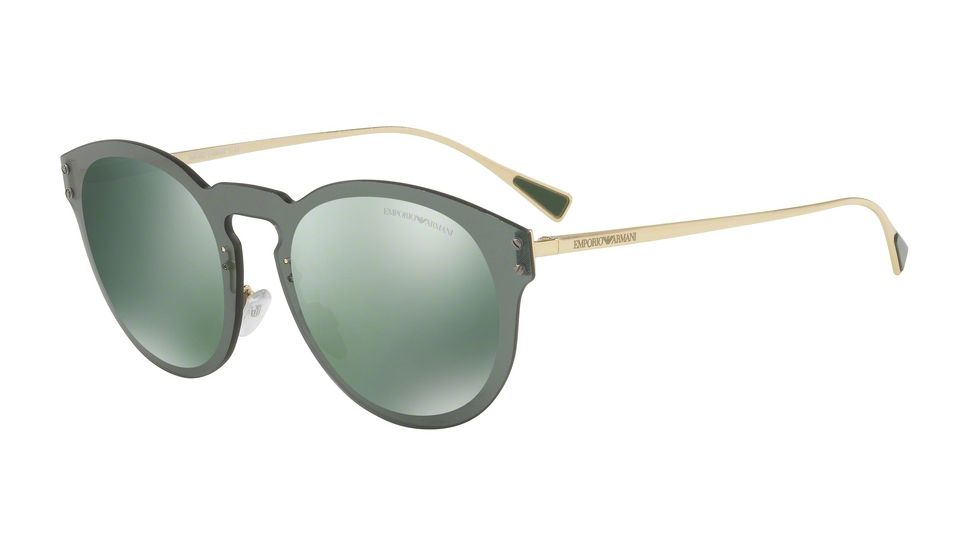 Armani EA2049 Single Vision Prescription Sunglasses EA2049-30136R-43 - Lens Diameter 43 mm, Frame Color Pale Gold