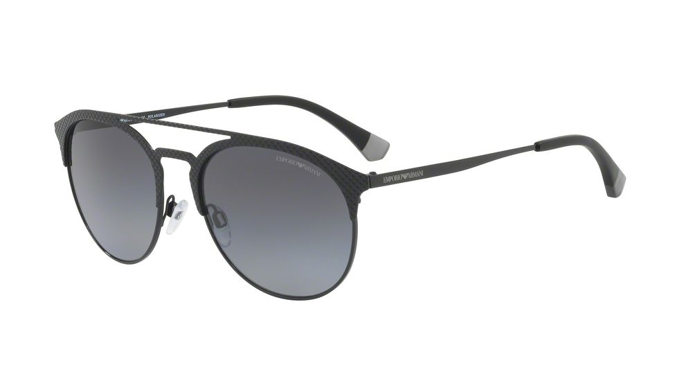 Armani EA2052 Single Vision Prescription Sunglasses EA2052-3014T3-56 - Lens Diameter 56 mm, Frame Color Matte Black / Black