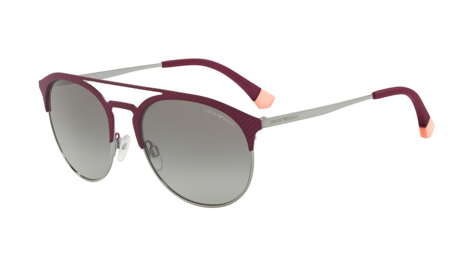 Armani EA2052 Single Vision Prescription Sunglasses EA2052-318311-56 - Lens Diameter 56 mm, Frame Color Mt Bordeaux/gunmetal