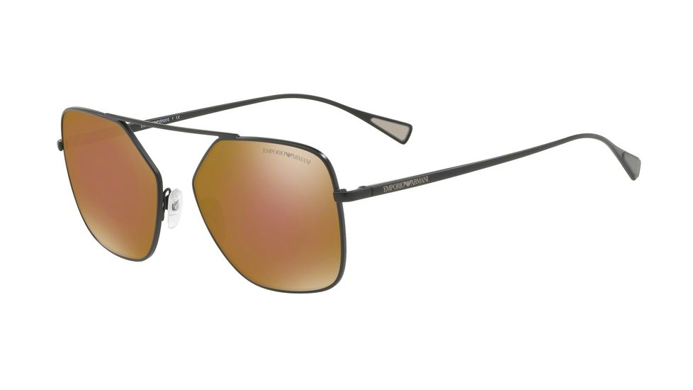 Armani EA2053 Single Vision Prescription Sunglasses EA2053-30017D-56 - Lens Diameter 56 mm, Frame Color Matte Black