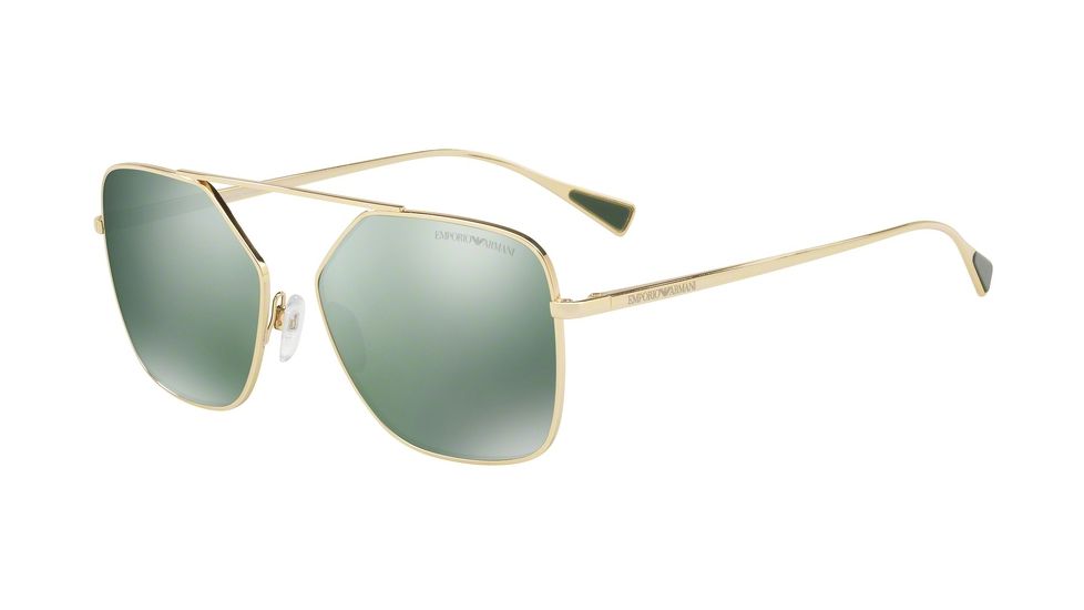 Armani EA2053 Single Vision Prescription Sunglasses EA2053-30136R-56 - Lens Diameter 56 mm, Frame Color Pale Gold