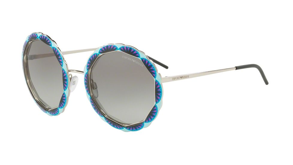 Armani EA2054 Single Vision Prescription Sunglasses EA2054-301511-55 - Lens Diameter 55 mm, Frame Color Silver