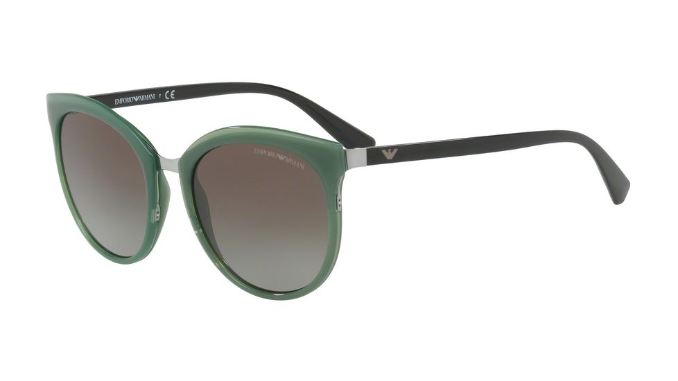 Armani EA2055 Progressive Prescription Sunglasses EA2055-32068E-55 - Lens Diameter 55 mm, Frame Color Opal Light Green