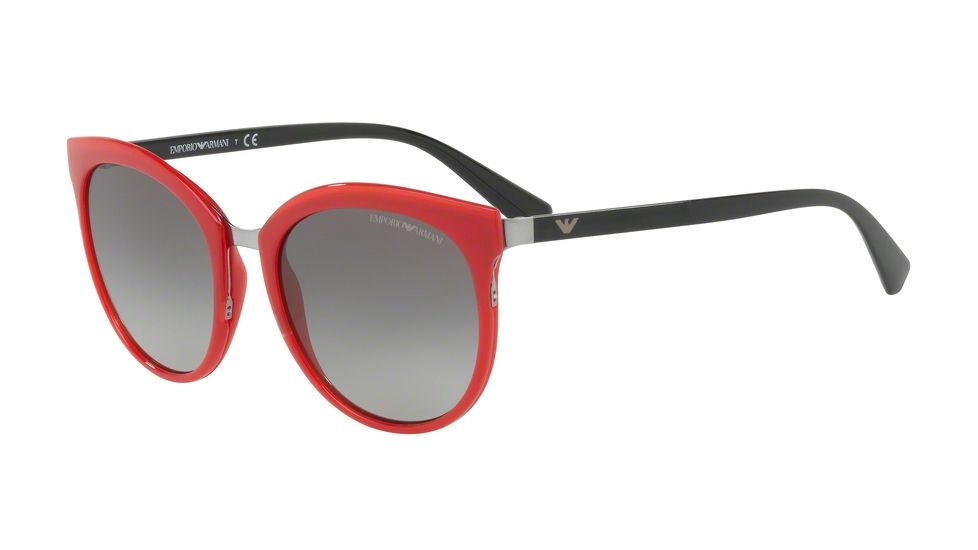 Armani EA2055 Progressive Prescription Sunglasses EA2055-320711-55 - Lens Diameter 55 mm, Frame Color Opal Red