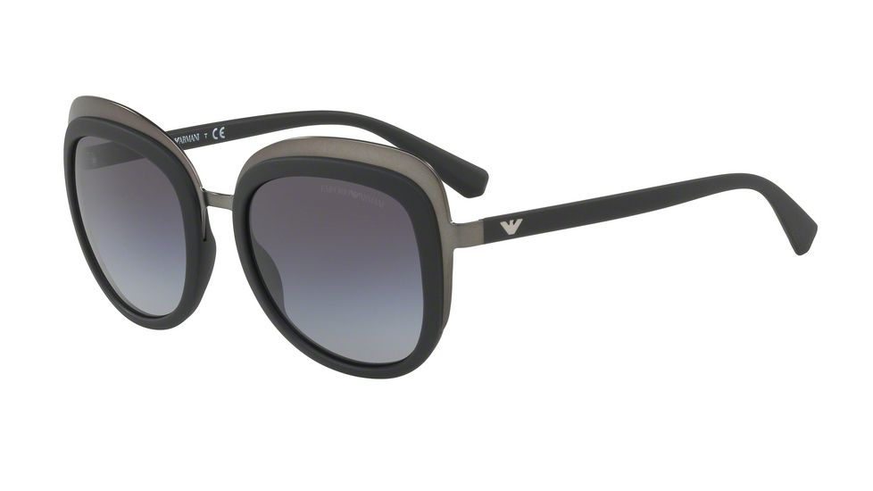 Armani EA2058 Single Vision Prescription Sunglasses EA2058-30108G-53 - Lens Diameter 53 mm, Frame Color Matte Gunmetal/Matte Black