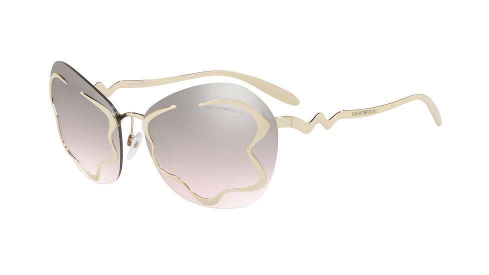 Armani EA2060 Single Vision Prescription Sunglasses EA2060-30138Z-65 - Lens Diameter 65 mm, Frame Color Pale Gold