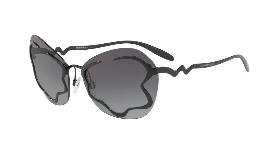 Armani EA2060 Single Vision Prescription Sunglasses EA2060-30148G-65 - Lens Diameter 65 mm, Frame Color Black