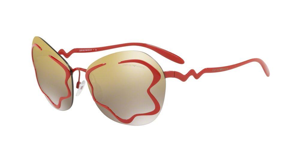 Armani EA2060 Single Vision Prescription Sunglasses EA2060-32147I-65 - Lens Diameter 65 mm, Frame Color Red