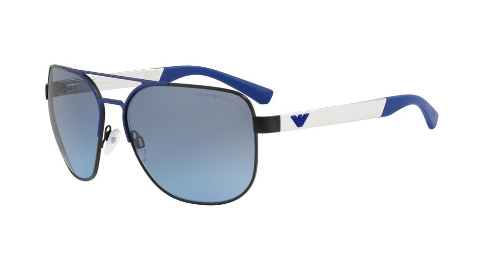 Armani EA2064 Bifocal Prescription Sunglasses EA2064-32248F-62 - Lens Diameter 62 mm, Frame Color Matte Black/Matte Blue