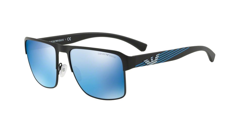 Armani EA2066 Progressive Prescription Sunglasses, 57mm, Matte Black, EA2066-300155-57-PRO