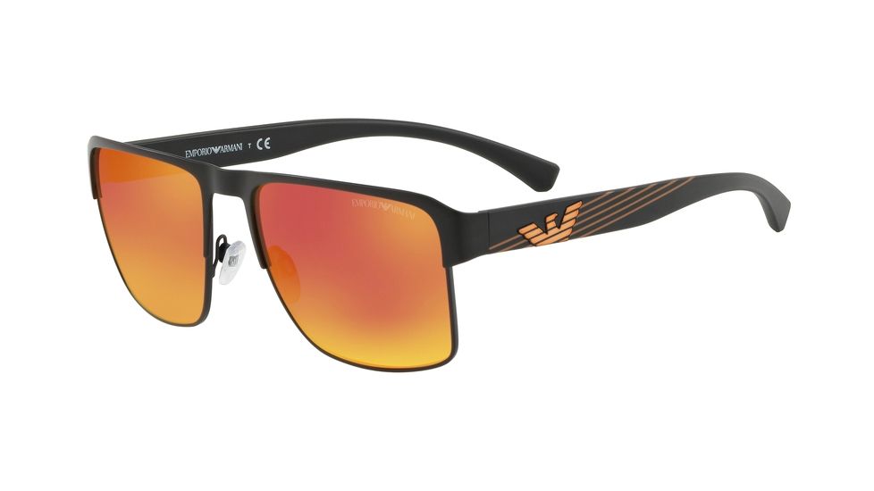 Armani EA2066 Progressive Prescription Sunglasses EA2066-30016Q-57 - Lens Diameter 57 mm, Frame Color Matte Black