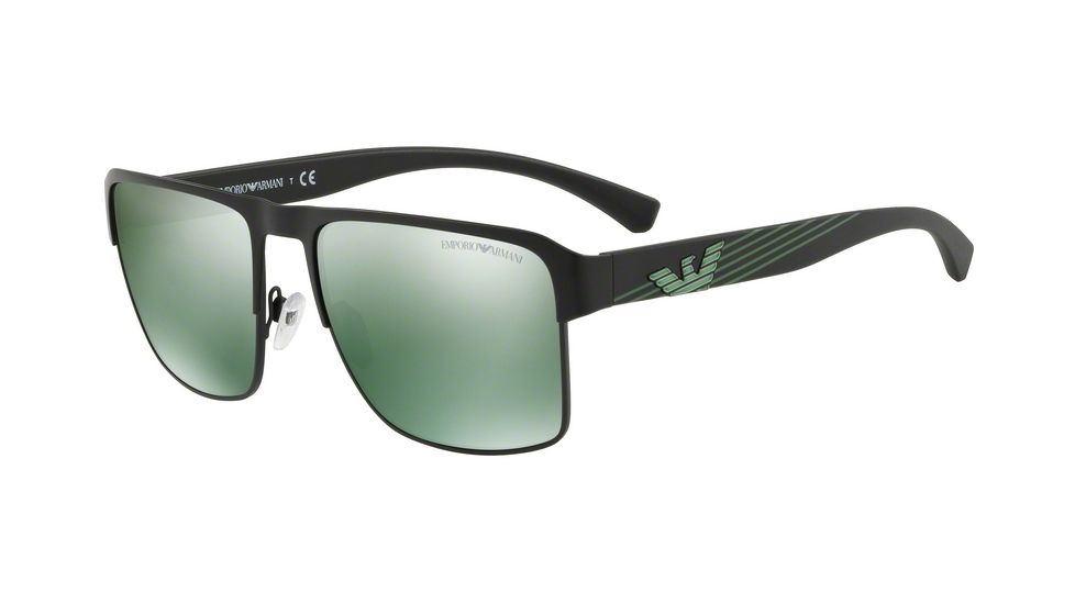 Armani EA2066 Progressive Prescription Sunglasses EA2066-30016R-57 - Lens Diameter 57 mm, Frame Color Matte Black