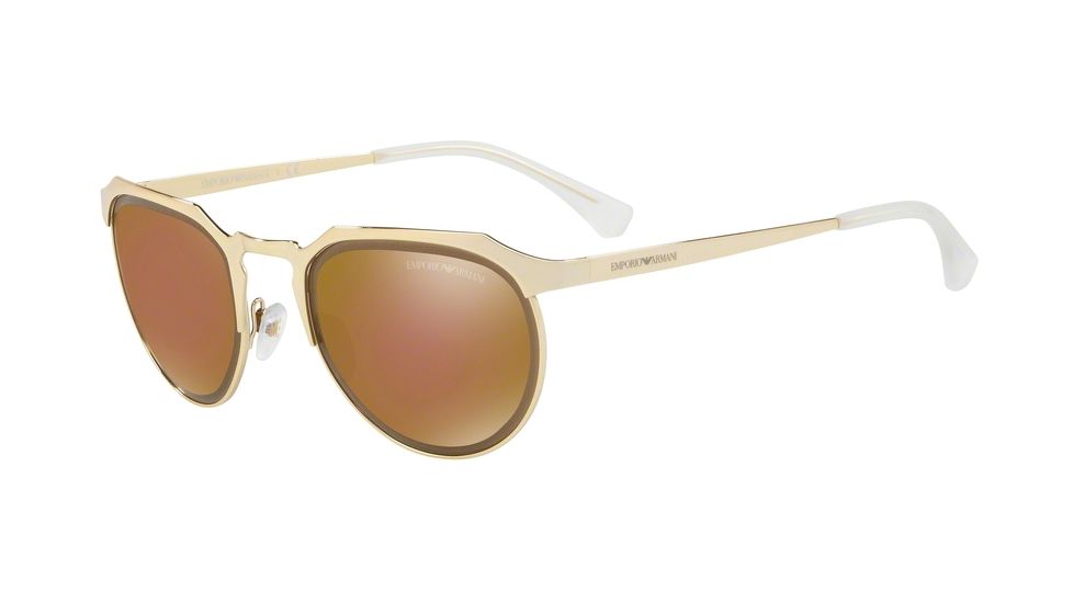 Armani EA2067 Progressive Prescription Sunglasses EA2067-30137D-54 - Lens Diameter 54 mm, Frame Color Pale Gold