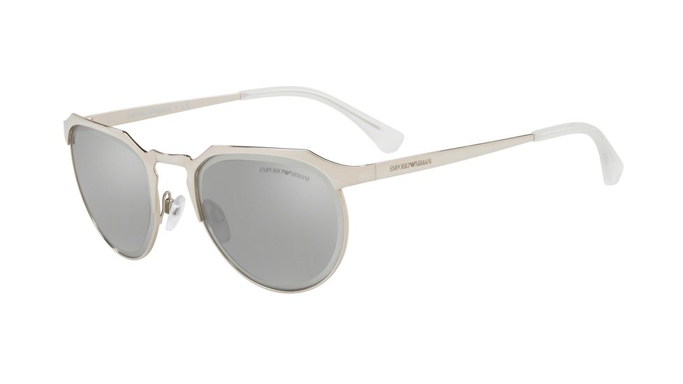 Armani EA2067 Progressive Prescription Sunglasses EA2067-30156G-54 - Lens Diameter 54 mm, Frame Color Silver