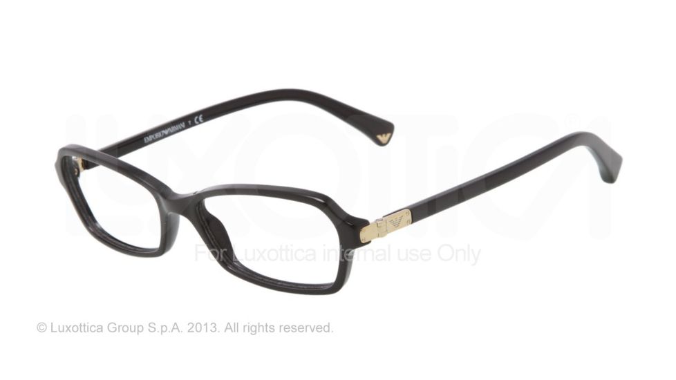 Armani EA3009 Single Vision Prescription Eyeglasses 5017-52 - Black Frame