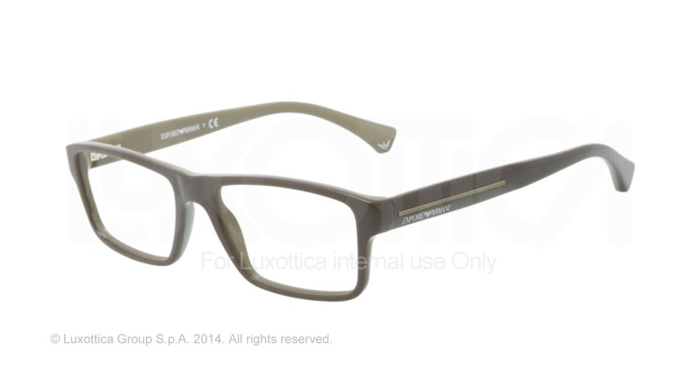Armani EA3013 Single Vision Prescription Eyeglasses 5105-52 - Top Military/camoufflage Frame