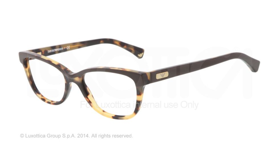Armani EA3015 Progressive Prescription Eyeglasses 5107-51 - Havana/brown Frame