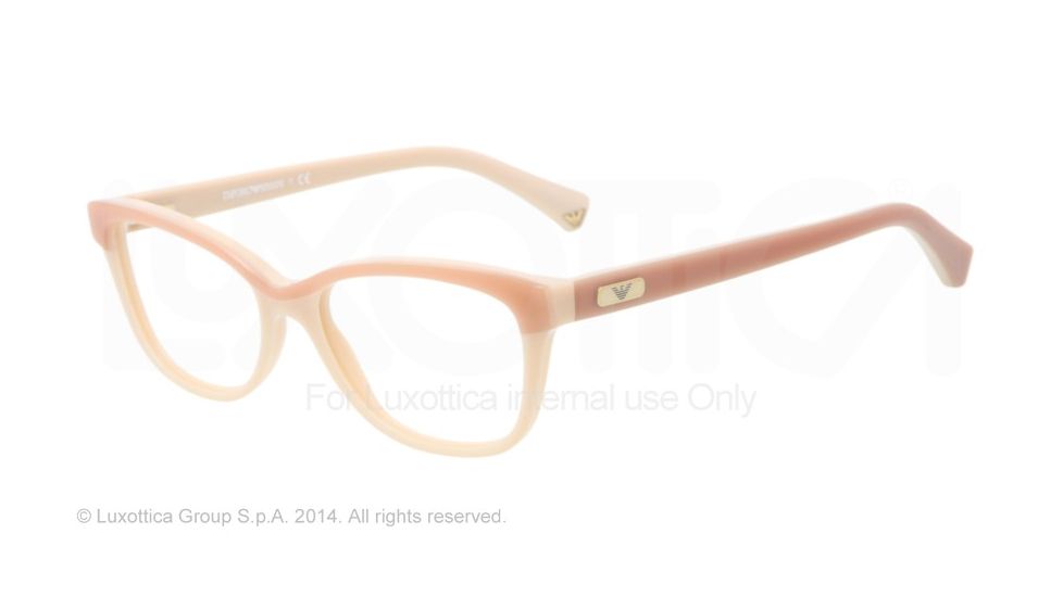 Armani EA3015 Progressive Prescription Eyeglasses 5108-51 - Antique Pink/powder Pink Frame
