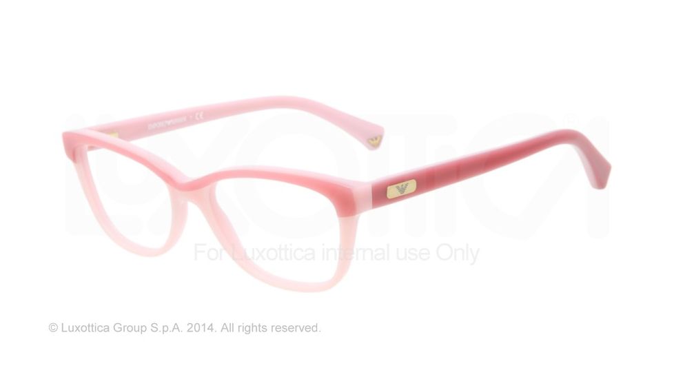 Armani EA3015 Progressive Prescription Eyeglasses 5110-51 - Light Pink/dark Pink Frame