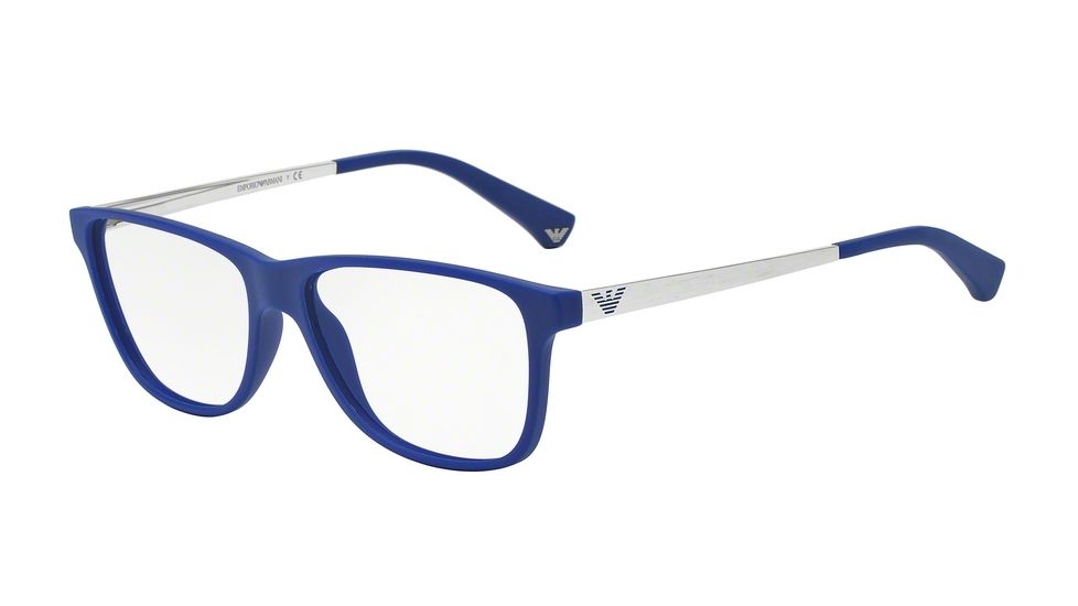 Armani EA3025 Bifocal Prescription Eyeglasses 5194-54 - Matte Electric Blue Frame
