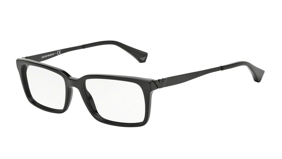 Armani EA3030 Single Vision Prescription Eyeglasses 5017-53 - Black Frame