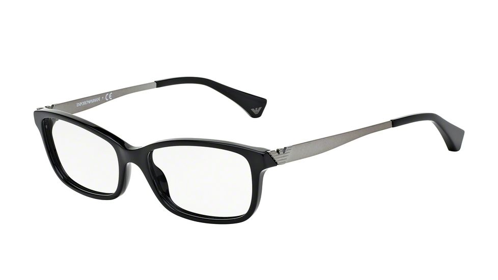 Armani EA3031 Single Vision Prescription Eyeglasses 5017-53 - Black Frame