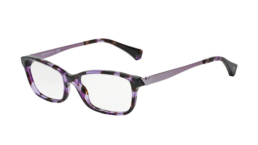 Armani EA3031 Single Vision Prescription Eyeglasses 5226-53 - Violet Havana Frame