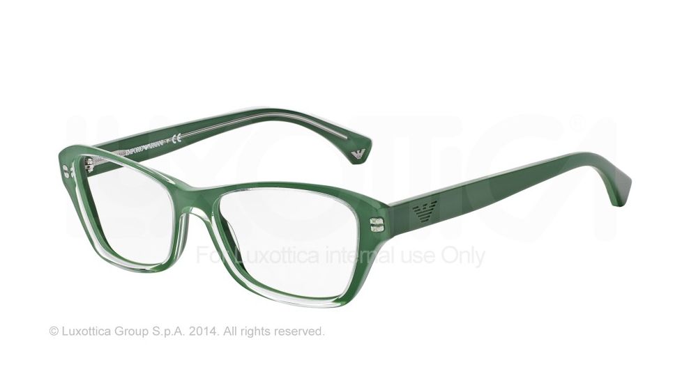 Armani EA3032 Progressive Prescription Eyeglasses 5223-52 - Pistachio/green Sage Frame