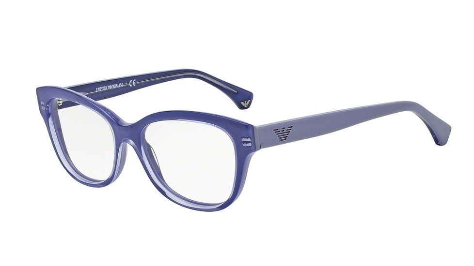Armani EA3033 Bifocal Prescription Eyeglasses 5225-53 - Transp Lilac On Lilac Frame